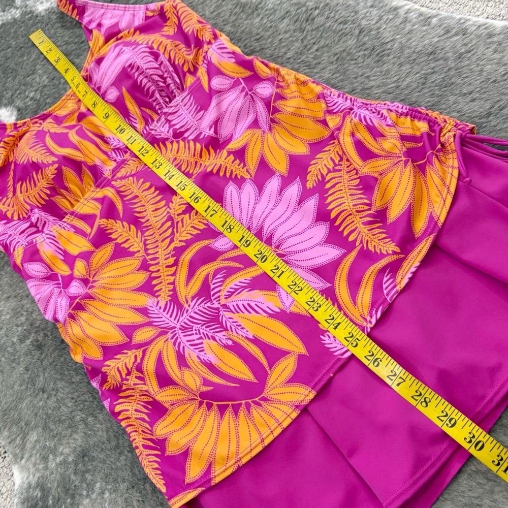 Denim & Co. Beach Ruched Side Swim Dress 10 - Picture 12 of 13